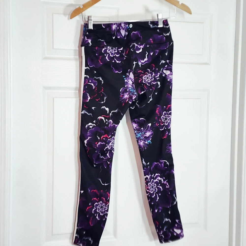 Avia Women's Athletic 7/8 Leggings Size S Black Floral Print - Picture 5 of 6